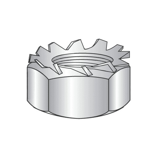 Newport Fasteners Lock Nut, 5/16"-18, 18-8 Stainless Steel, Not Graded, 0.258 in Ht, 100 PK 455736-PR-100 - main